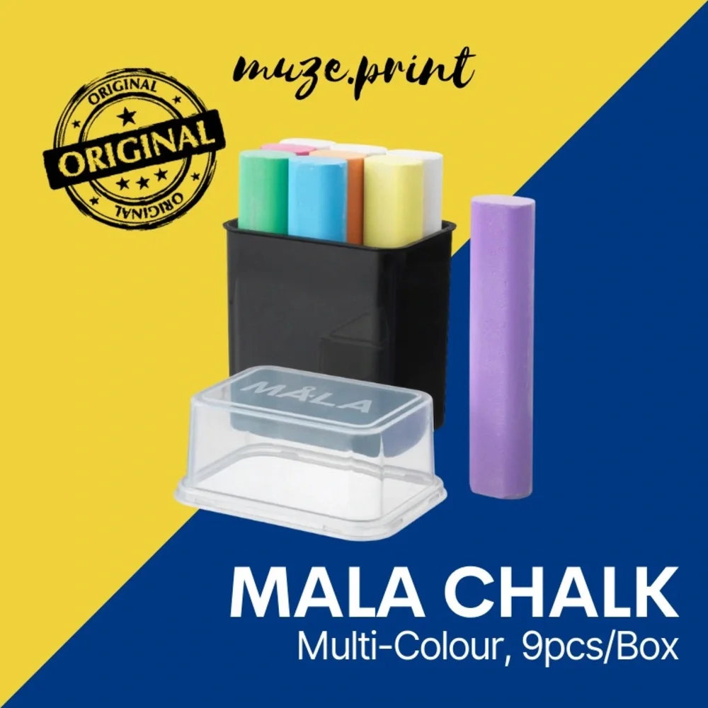 IKEA Mala Colorful Chalks Arts & Crafts Chalk Set w Case